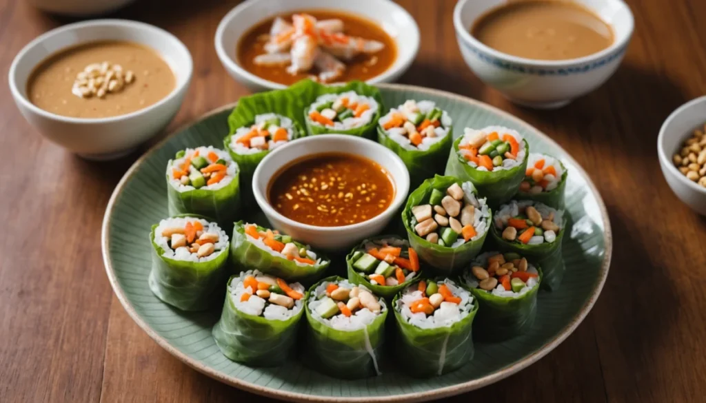 sauce rouleaux de printemps cacahuète