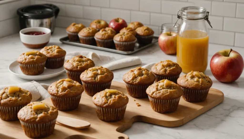 muffin compote de pomme healthy
