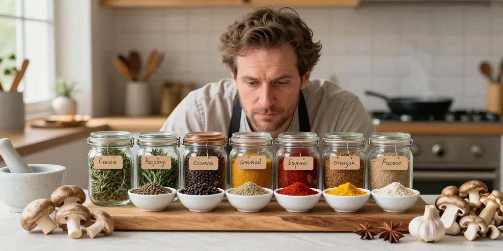 épices avec champignons