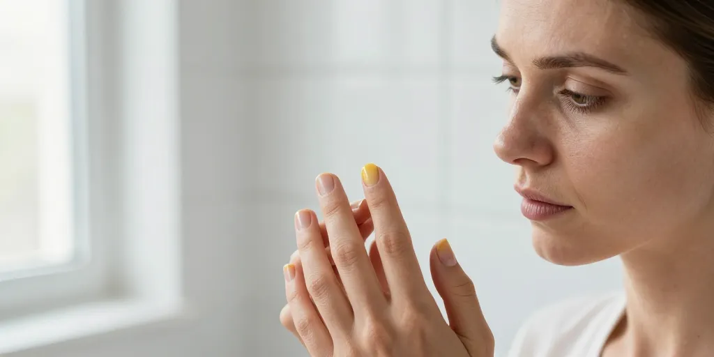 pourquoi j'ai les ongles jaunes